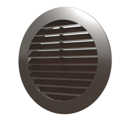 Решетка 12РКН наружная вентиляционная круглая 150х125 (коричневая)