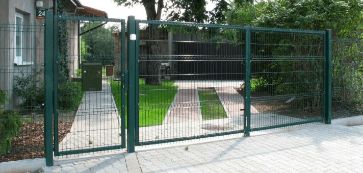 Ворота распашные 2030х6000мм зеленые ЭКОНОМ