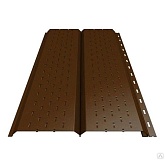 Софит Lбрус-15х240 перфорированный шоколад RAL (9003)