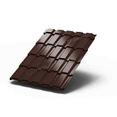 Металлочерепица МП Монкатта (VikingMP E-8017-0.5) Шоколад