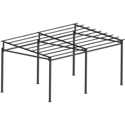 Навес односкатный чёрный без к