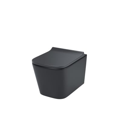 Подвесной унитаз IDDIS Bild безободковый, чёрный матовый BILR2BMi25