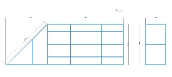 Откатные ворота с калиткой, заполнение профлист