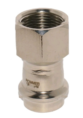 Переходник ВПр-ВР 42х1 1-2, из нержавеющей стали, пресс, Rommer
