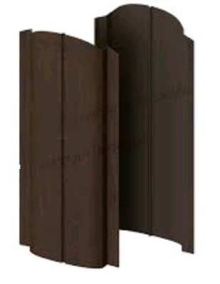 Штакетник металлический МП ELLIPSE-O 19х126 (Viking MP_Д 8017-0.45) Шоколад (двухст)-1,8м