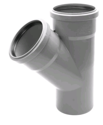 ППМ Тройник 90х90х45° серый, Ostendorf HT 114200 (Под заказ)