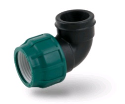 ПНД Угольник внутр.рез.32 х 3/4" компр. Poelsan (Турция)