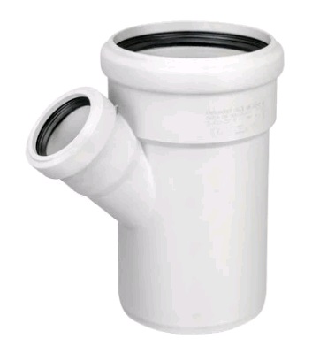 Тройник двухраструбный с выходом на систему HT 110х50, 45°, Skolan d Ostendorf 335240