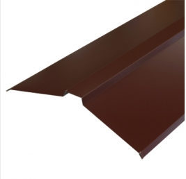 Планка конька плоского 150х150х2000 RAL8017(шоколад)