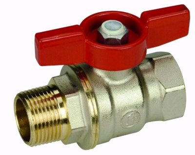 Кран шаровый латунный  ВР НР, ручка бабочка, Giacomini DADO