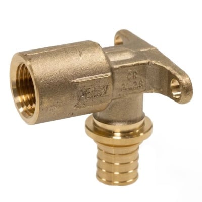 Угольник настенный длинный Rehau 16-Rp 1 2 MX с внутренней резьбой ВР латунь (11096761001)