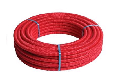 Труба в красной гофре (26х3) HENCO Standart PE-Xс - AL - PE-Xс (бухта 50м)