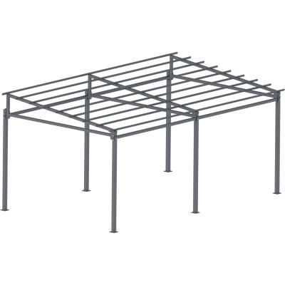 Навес односкатный серый без к