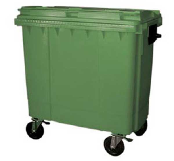 Мусорный контейнер 1,1м3  пластиковый (зеленый)