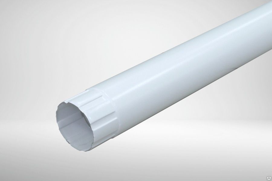 Труба водосточная D100 L3000 (Белый) Пластизол