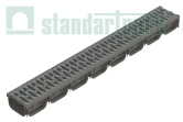 Желоб STANDARTPARK пластиковый серыйиDN125H75 + решетка  пластиковая