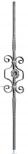Балясина кованая с цент. цвет.12х12мм, Н 1000мм, L 145мм,арт.1702/9