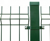 Столб мет с фланцем пп 60*40 Н-2000мм зеленый (4 отверстия) комплект с ПНД