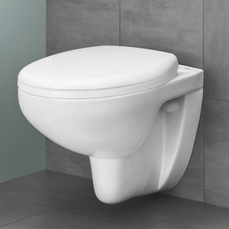 Унитаз 480 Grohe Bau Ceramic подвесной 39427000 с сиденьем для унитаза 39493000