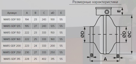 Размер MARS