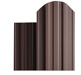 Штакетник металлический МП TRAPEZE-О 16,5х118 (ПЭ-8017/8017-0.45) Шоколад двухсторонн