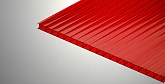 Сотовый поликарбонат Polygal  6 мм красный (Колибри) 2,1x12