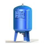 Расширительный бак, гидроаккумулятор 150 л. вертикальный (цвет синий) STOUT 